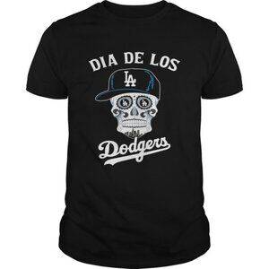 Skull Dia De Los Angeles Dodgers Shirt